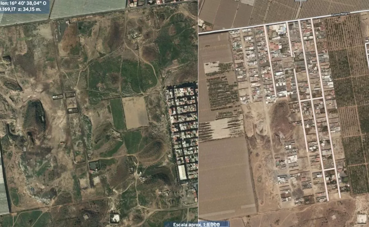 Imagen que evidencia el crecimiento de Lomo Negro (2011-2026)./ GRAFCAN