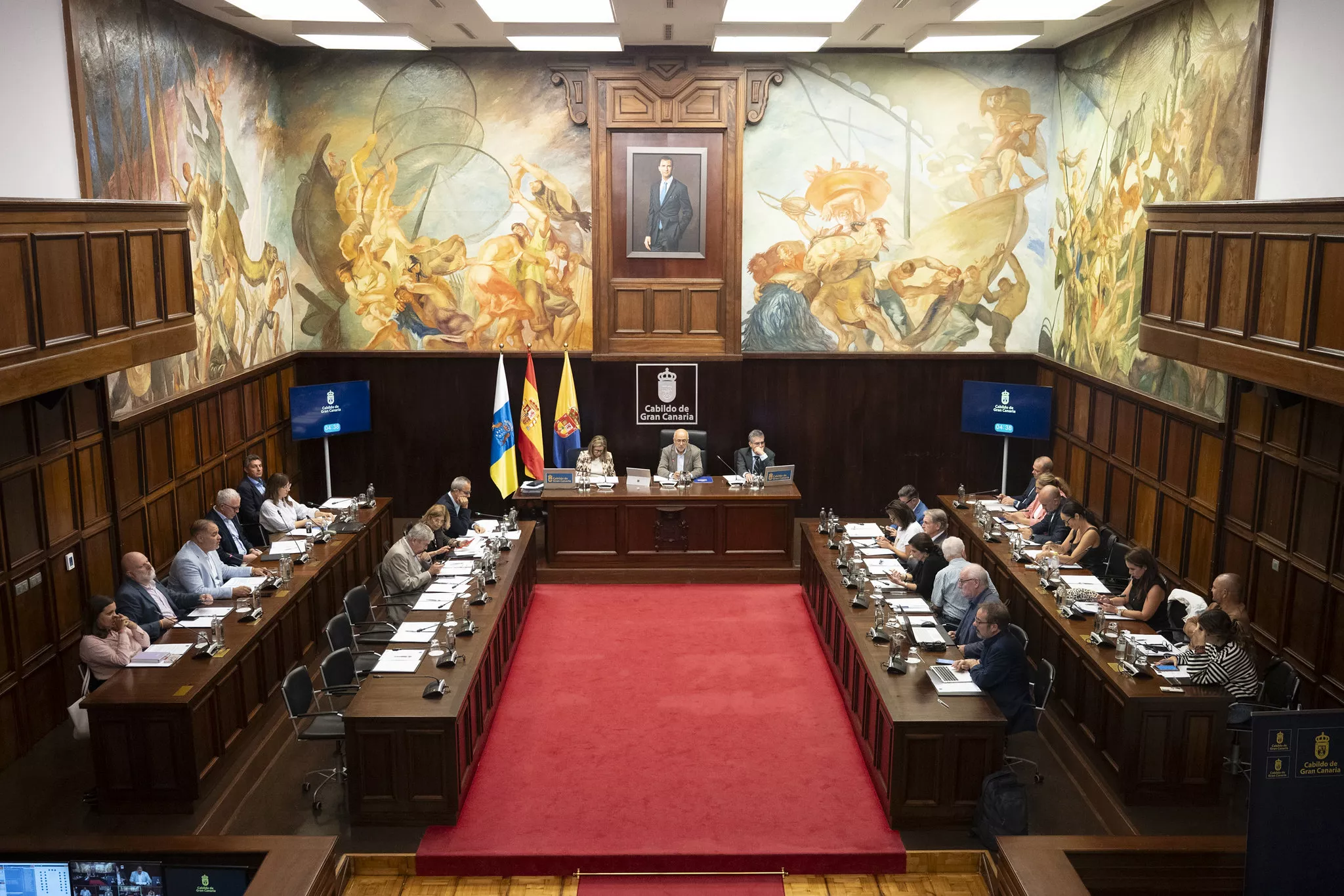 Pleno Extraordinario del Cabildo de Gran Canaria de este jueves. AH