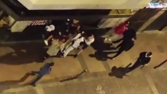 Imagen de una pelea en La Pequeña Habana. / AH