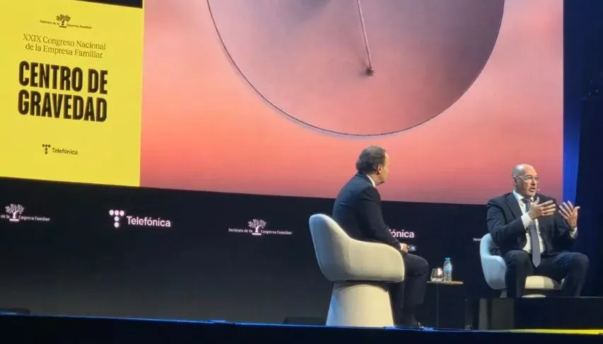 El consejero delegado de Telefónica, Emilio Gayo, en el XXIX Congreso Nacional de la Empresa Familiar. / TELEFÓNICA