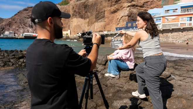 Rodajes de cortometrajes del FIC Gáldar 2025./ CEDIDA Rodajes de cortometrajes del FIC Gáldar 2025./ CEDIDA