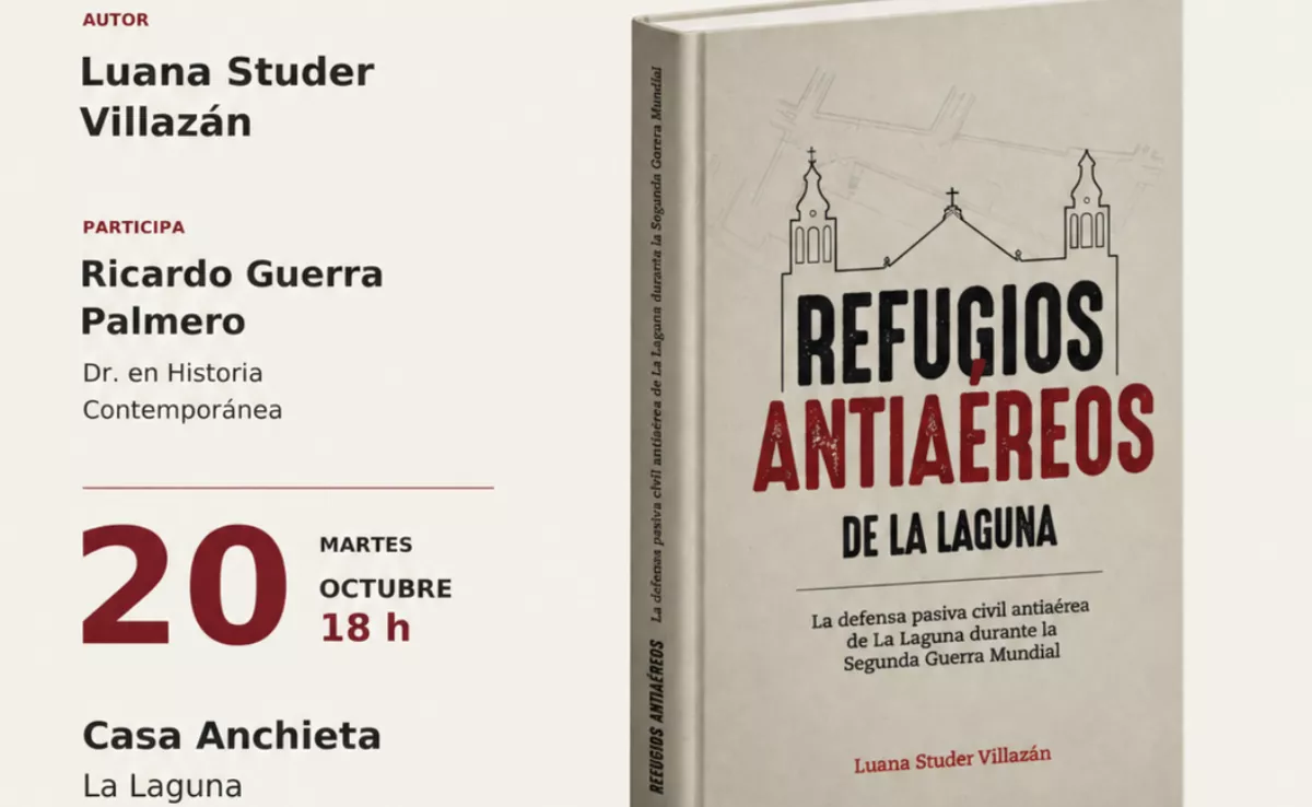 Portada de 'Refugios antiaéreos de La Laguna. La defensa pasiva civil antiaérea de La Laguna durante la Segunda Guerra Mundial'./ CEDIDA