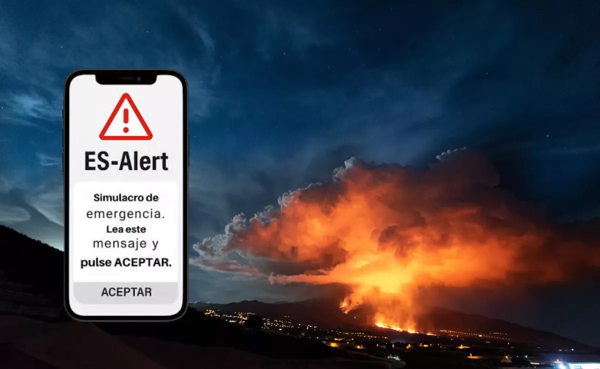 Imagen del volcán Tajogaite / EFE