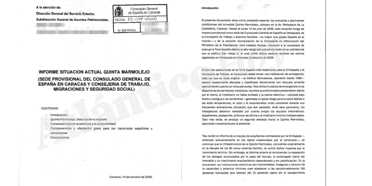 Imagen del documento elaborado sobre el mal estado de la sede / AH