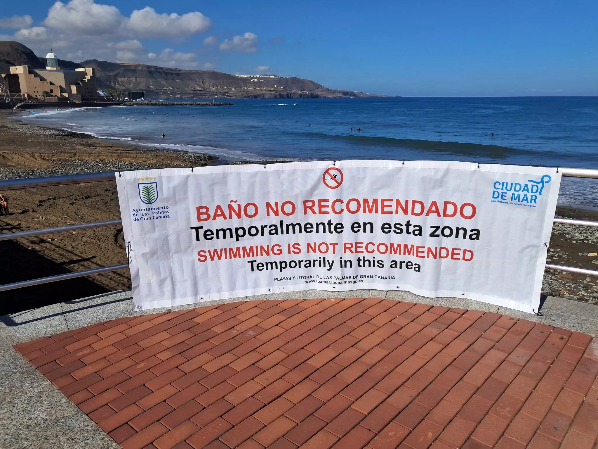 El Ayuntamiento de Las Palmas desaconseja el baño en La Cícer tras las lluvias de los últimos días. AH