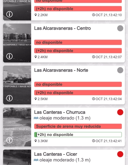 Estado actual de la app. Las funciones llevan sin funcionar desde octubre de 2025. AH