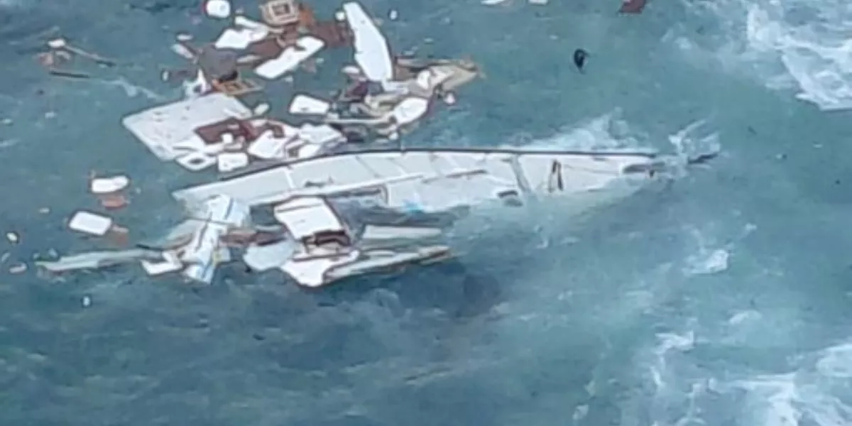 Imagen del velero hundido / SALVAMENTO MARÍTIMO