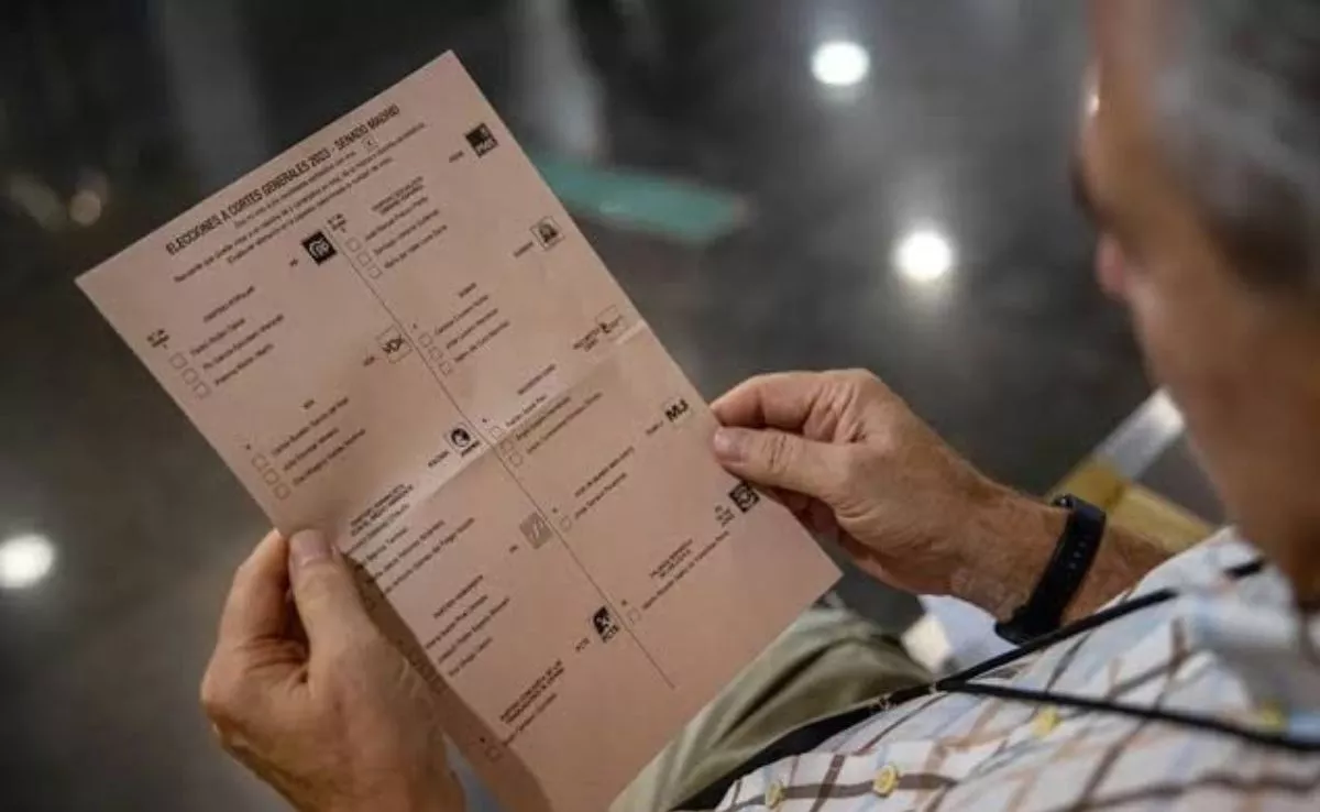 Un hombre sostiene una papeleta de elecciones pasadas |EFE