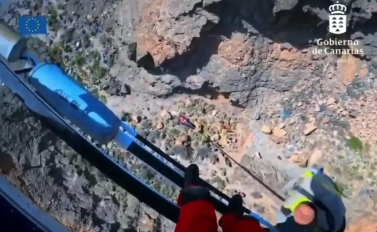 Captura del momento del rescate / 112 CANARIAS
