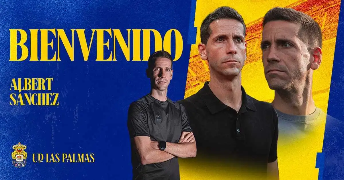Albert Sánchez, nuevo entrenador de la UD Las Palmas hasta 2028. UD LAS PALMAS
