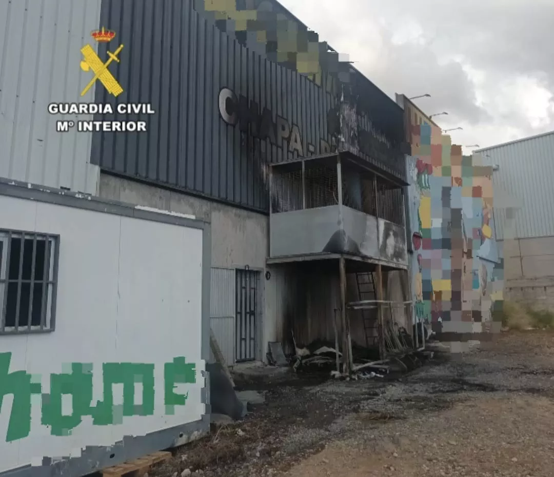 Inmueble afectado por uno de los incendios investigados por la Guardia Civil en San Miguel de Abona. / GUARDIA CIVIL